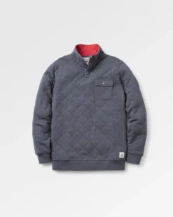 Men's Bark Quilted Popper Up Sweatshirt