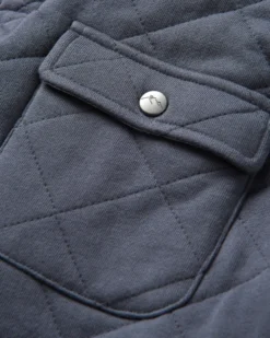 Men's Bark Quilted Popper Up Sweatshirt