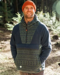 Men's Edge Hooded 1/2 Zip Polar Fleece