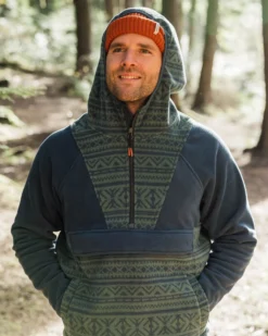 Men's Edge Hooded 1/2 Zip Polar Fleece