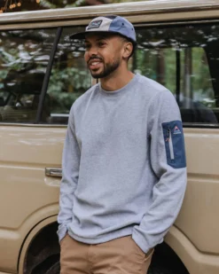 Men's Forestscape Grid Fleece Crew