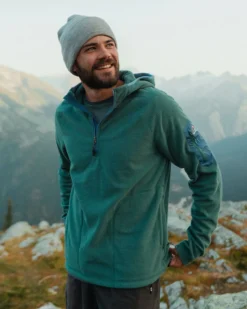 Men's Forestscape Grid Fleece Hoodie