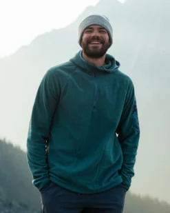 Men's Forestscape Grid Fleece Hoodie