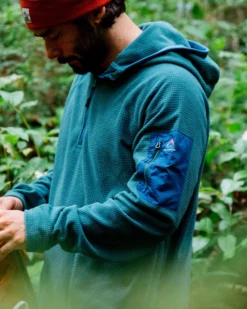 Men's Forestscape Grid Fleece Hoodie