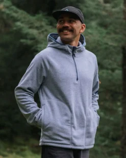 Men's Forestscape Grid Fleece Hoodie