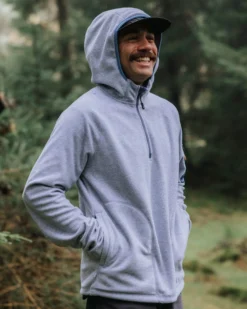 Men's Forestscape Grid Fleece Hoodie