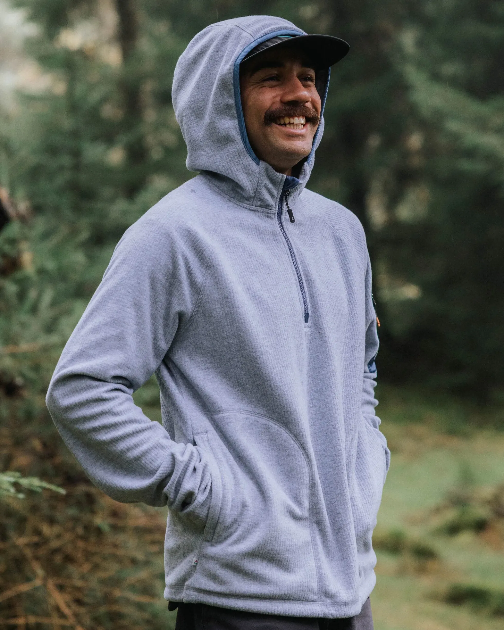 Men's Forestscape Grid Fleece Hoodie