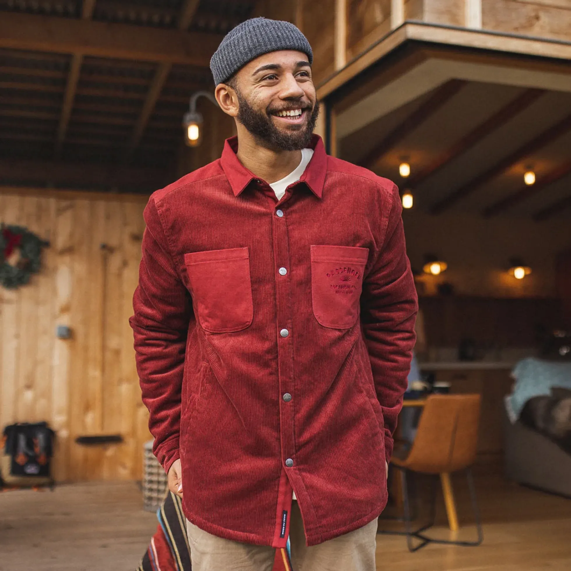 Men's Kodiak Sherpa Lined Cord Overshirt