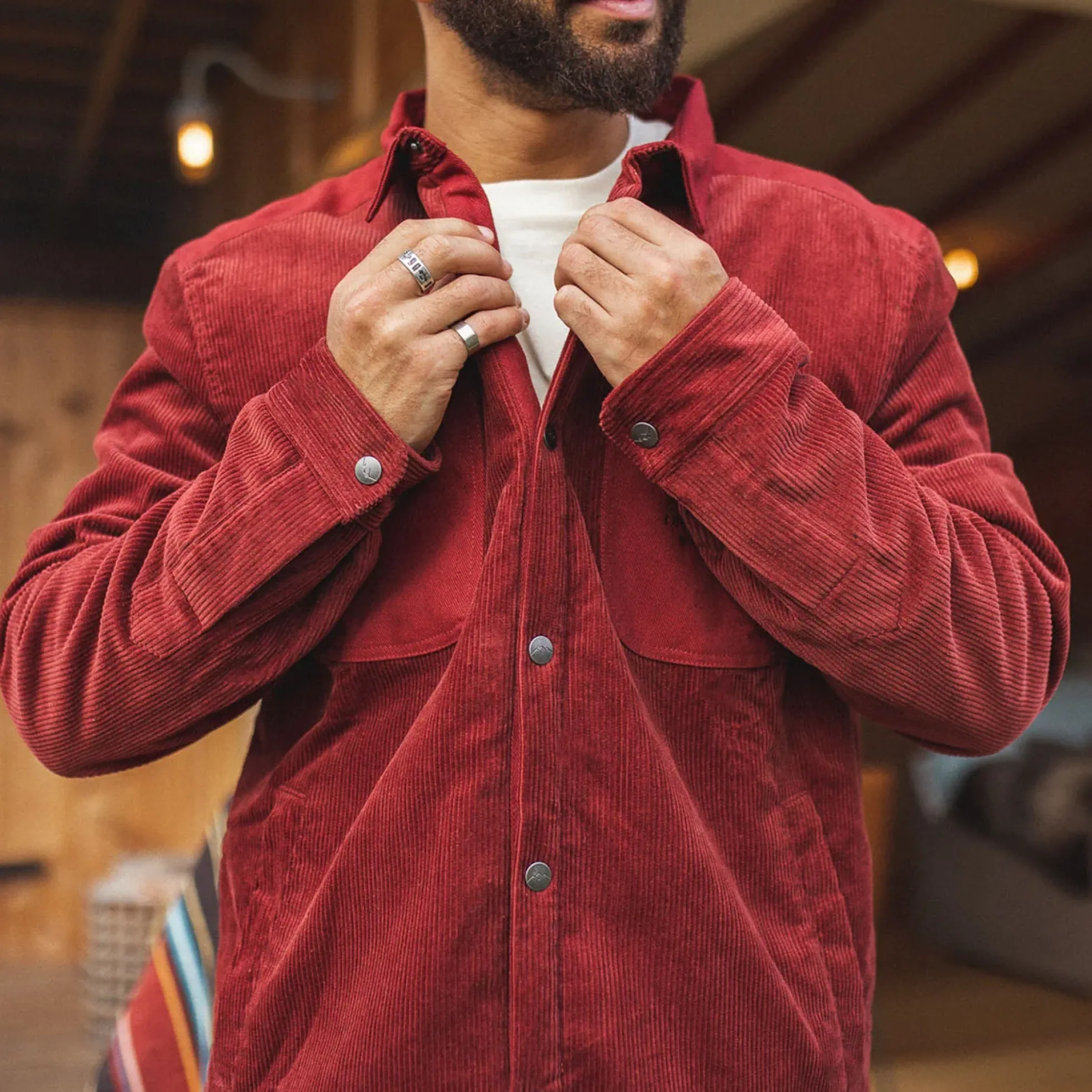 Men's Kodiak Sherpa Lined Cord Overshirt
