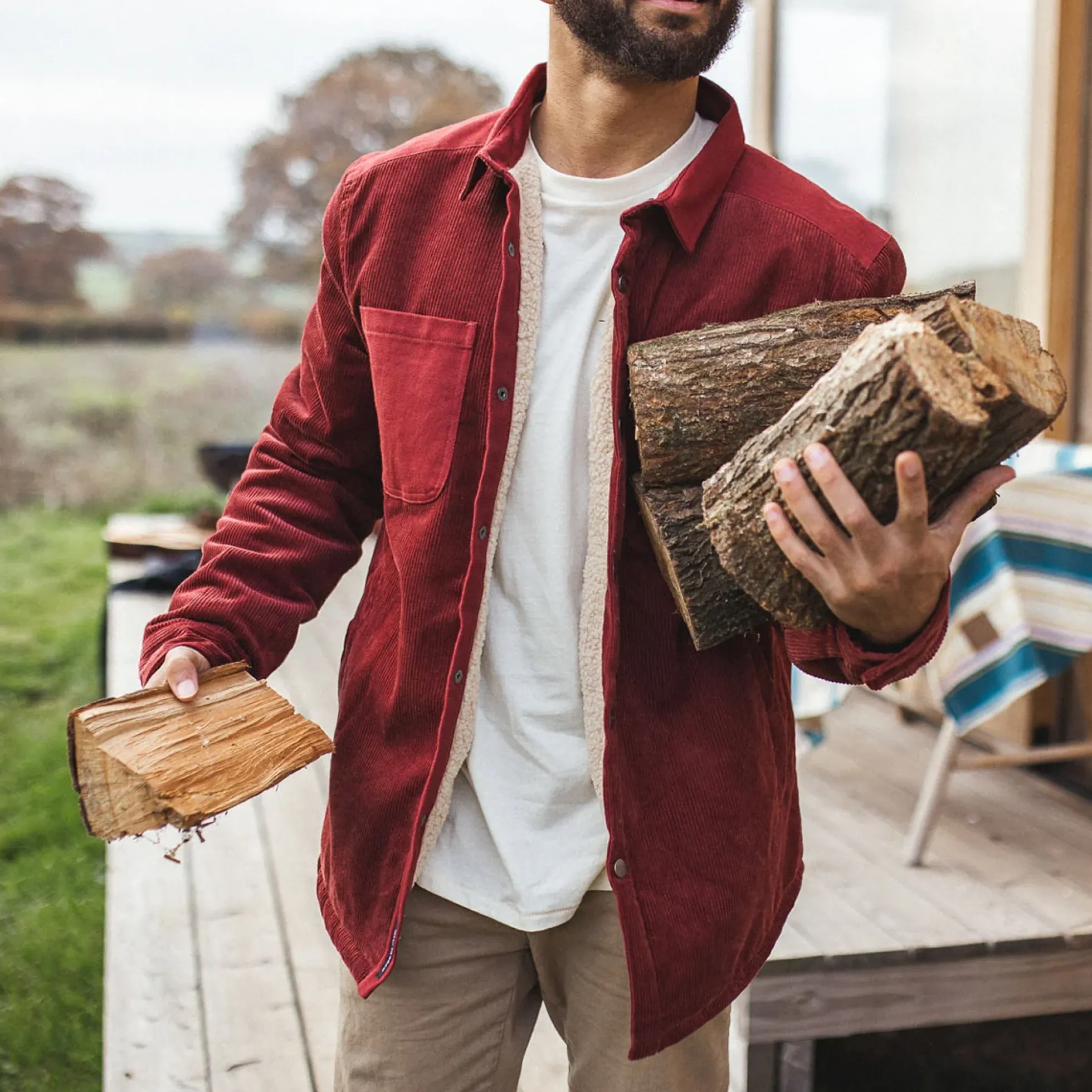 Men's Kodiak Sherpa Lined Cord Overshirt