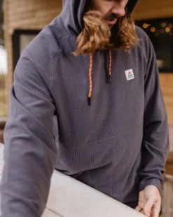 Men's Point Grid Polar Fleece Hoodie