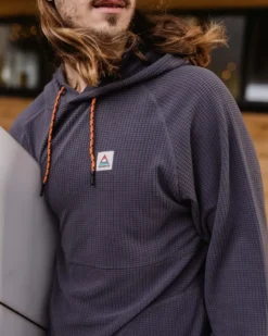 Men's Point Grid Polar Fleece Hoodie