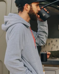 Men's Point Grid Polar Fleece Hoodie