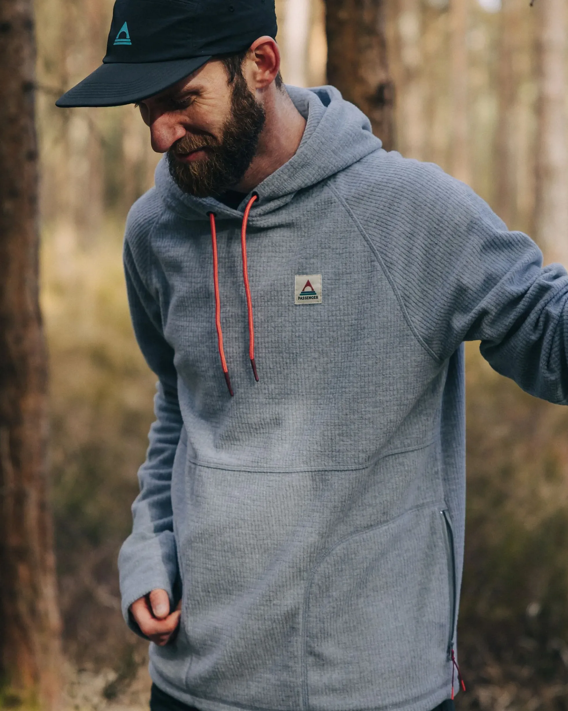 Men's Point Grid Polar Fleece Hoodie
