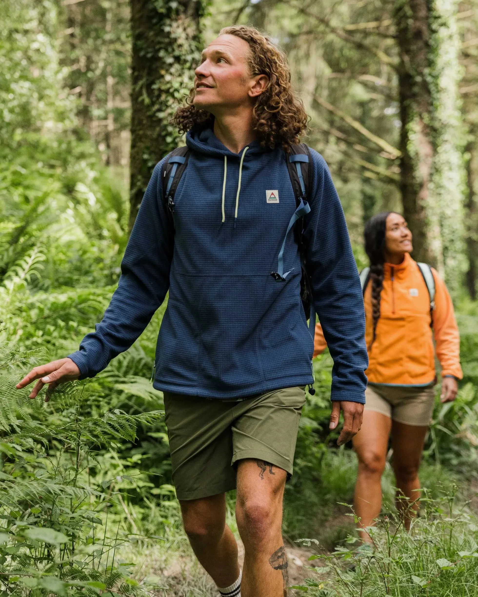 Men's Point Grid Polar Fleece Hoodie