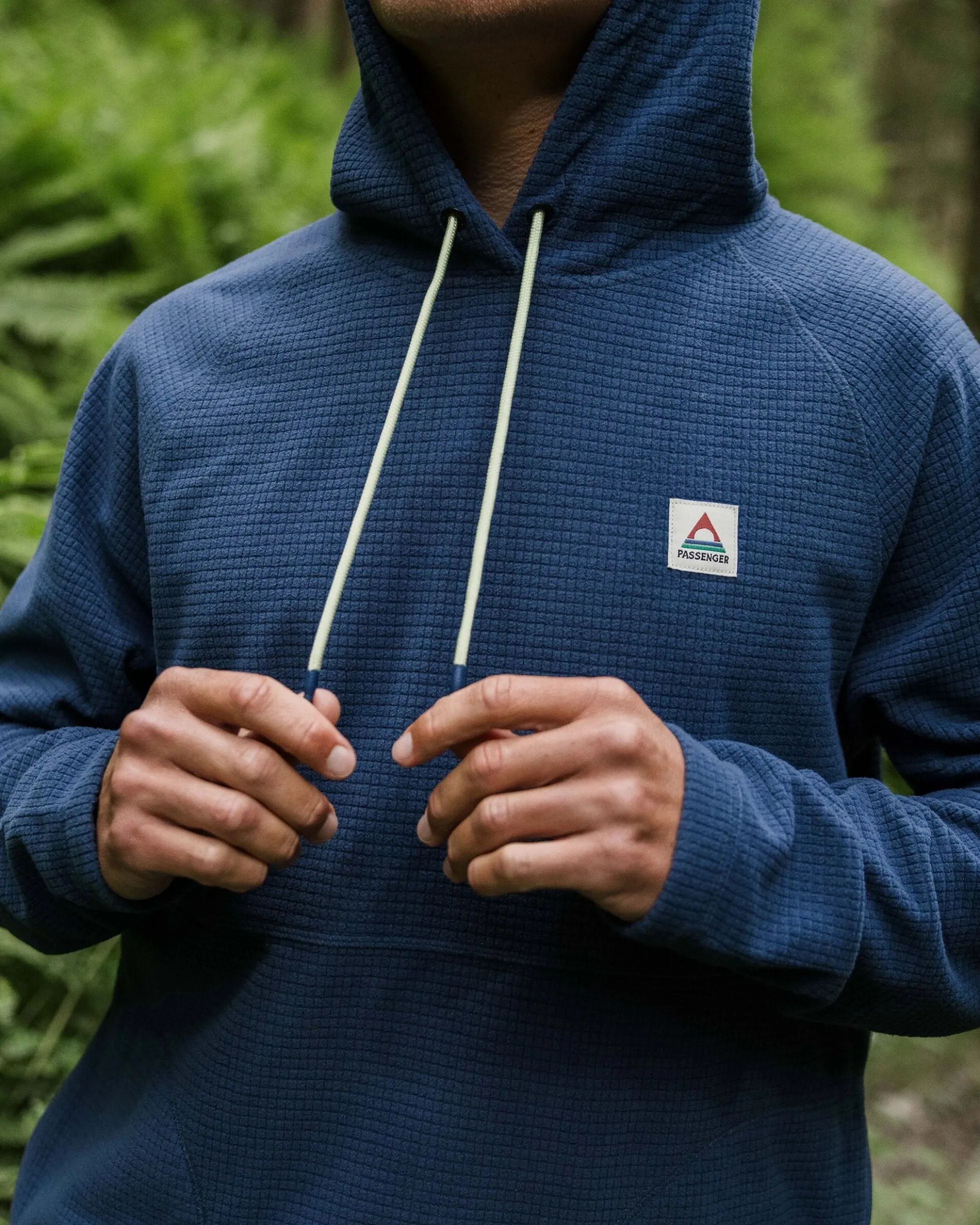 Men's Point Grid Polar Fleece Hoodie