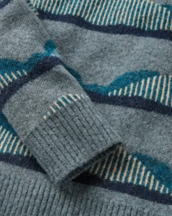 Men's Seafoam Patterned Knitted Jumper