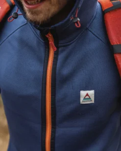 Men's Vertical Full Zip Hooded Fleece
