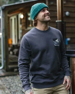 Men's Waves & Trees Organic Cotton Sweatshirt