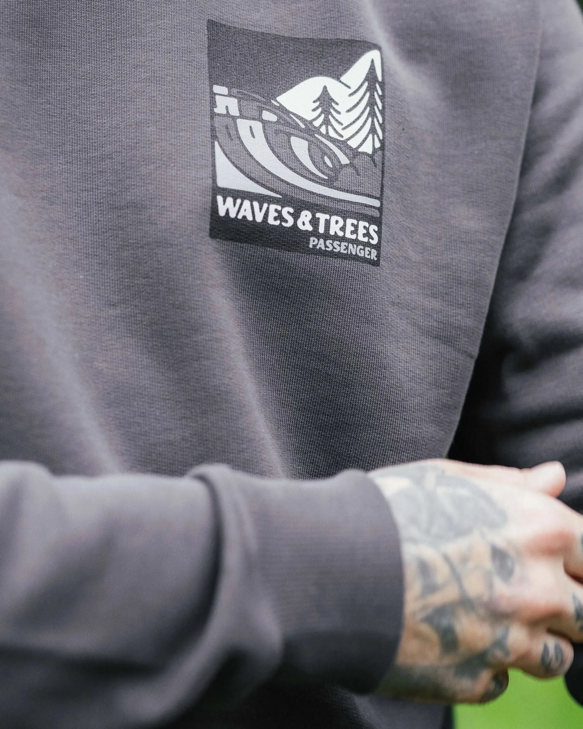 Men's Waves & Trees Organic Cotton Sweatshirt