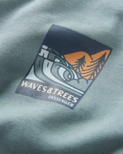 Men's Waves & Trees Organic Cotton Sweatshirt