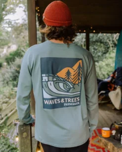 Men's Waves & Trees Organic Cotton LS T-Shirt