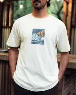 Men's Waves & Trees Organic Cotton T-Shirt