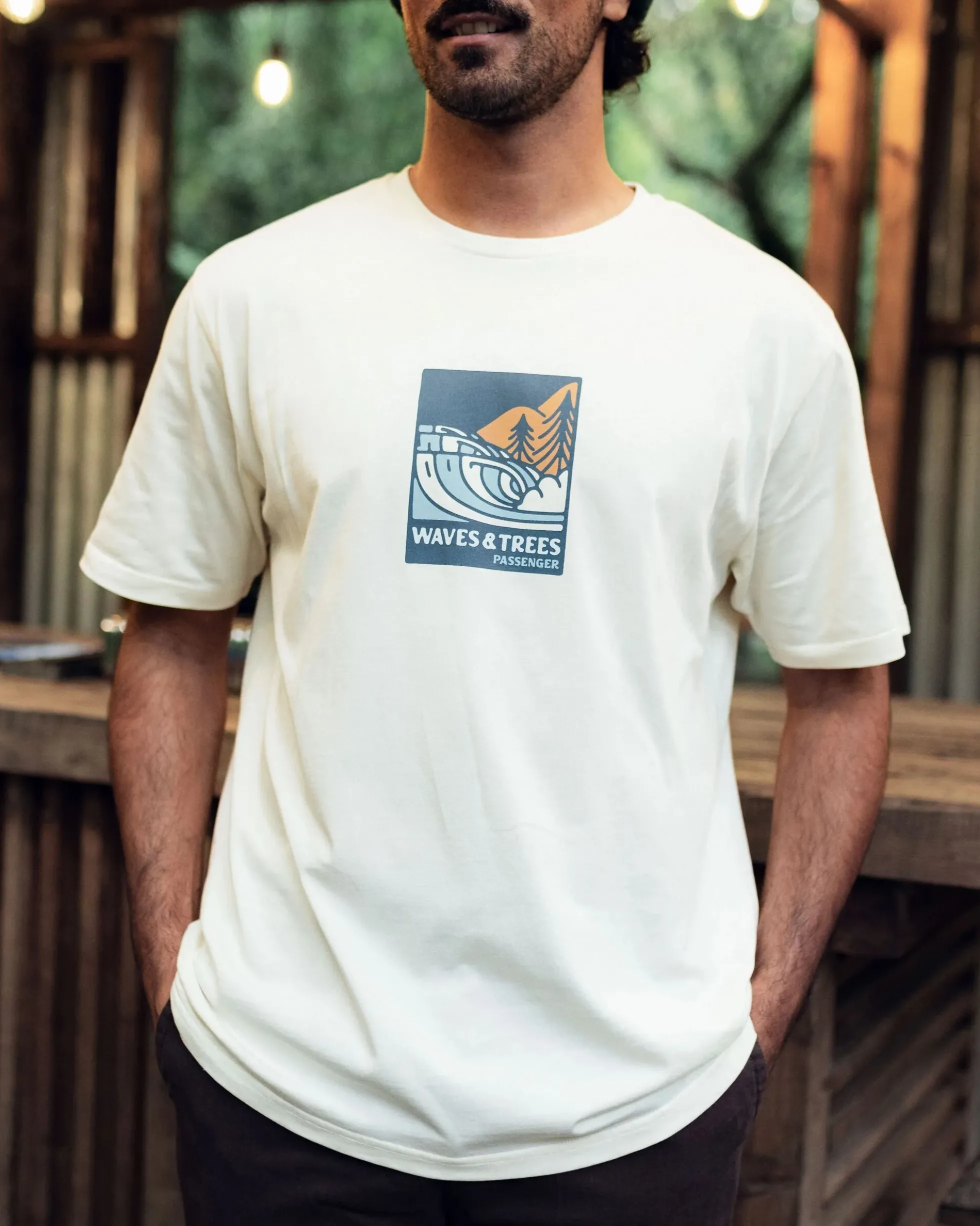 Men's Waves & Trees Organic Cotton T-Shirt