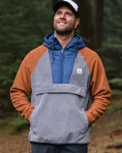 Men's Woodland Hooded 1/2 Zip Polar Fleece