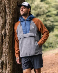 Men's Woodland Hooded 1/2 Zip Polar Fleece