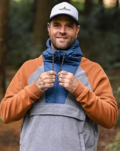 Men's Woodland Hooded 1/2 Zip Polar Fleece