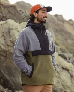 Men's Woodland Hooded 1/2 Zip Polar Fleece