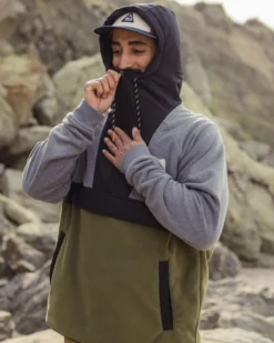 Men's Woodland Hooded 1/2 Zip Polar Fleece