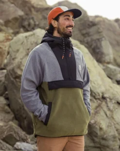 Men's Woodland Hooded 1/2 Zip Polar Fleece