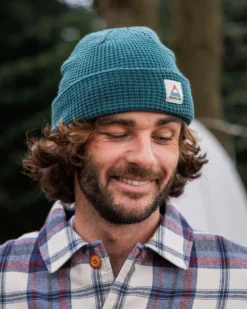 Moss Double Layer Waffle Beanie