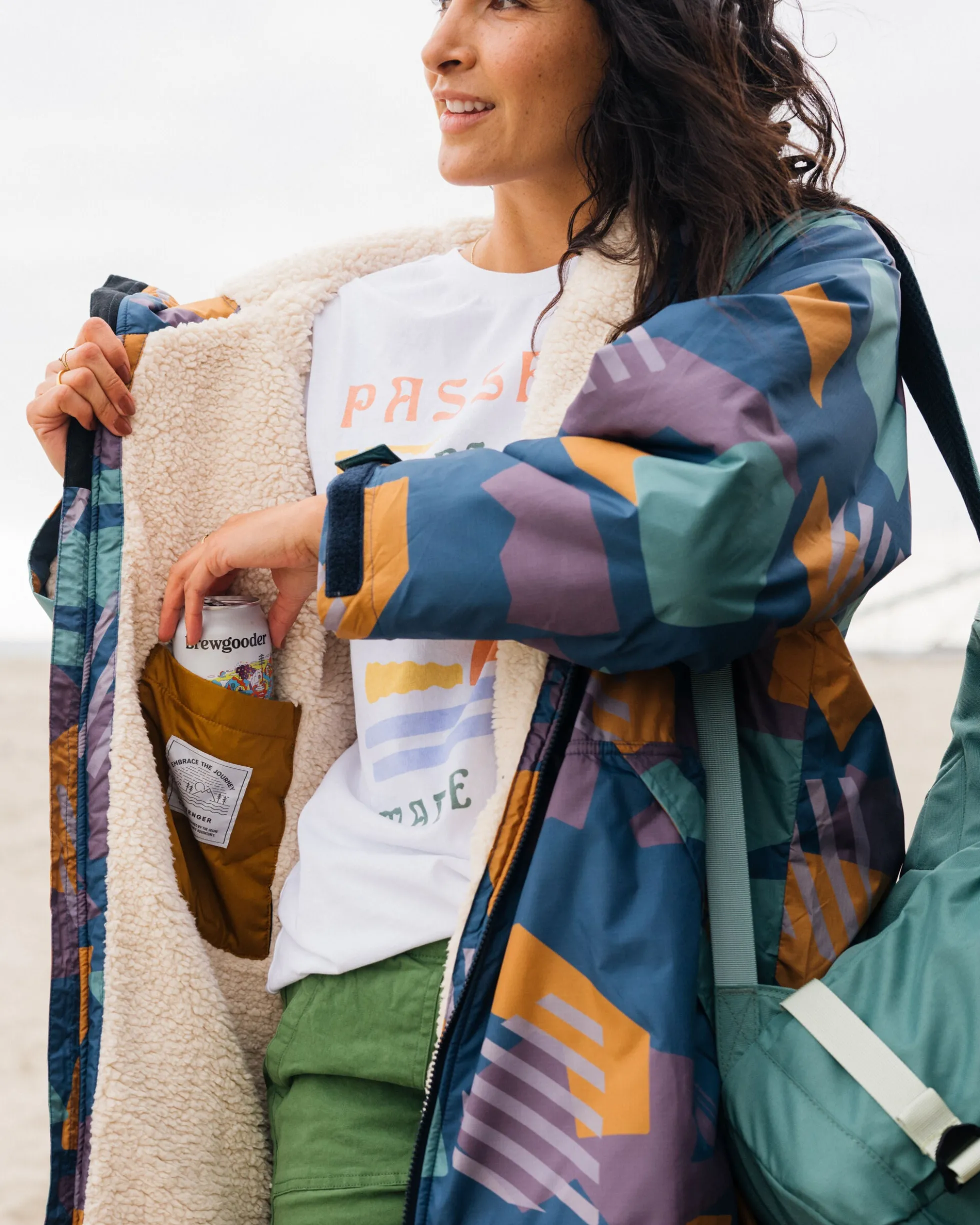 Waves Sherpa Lined Changing Robe