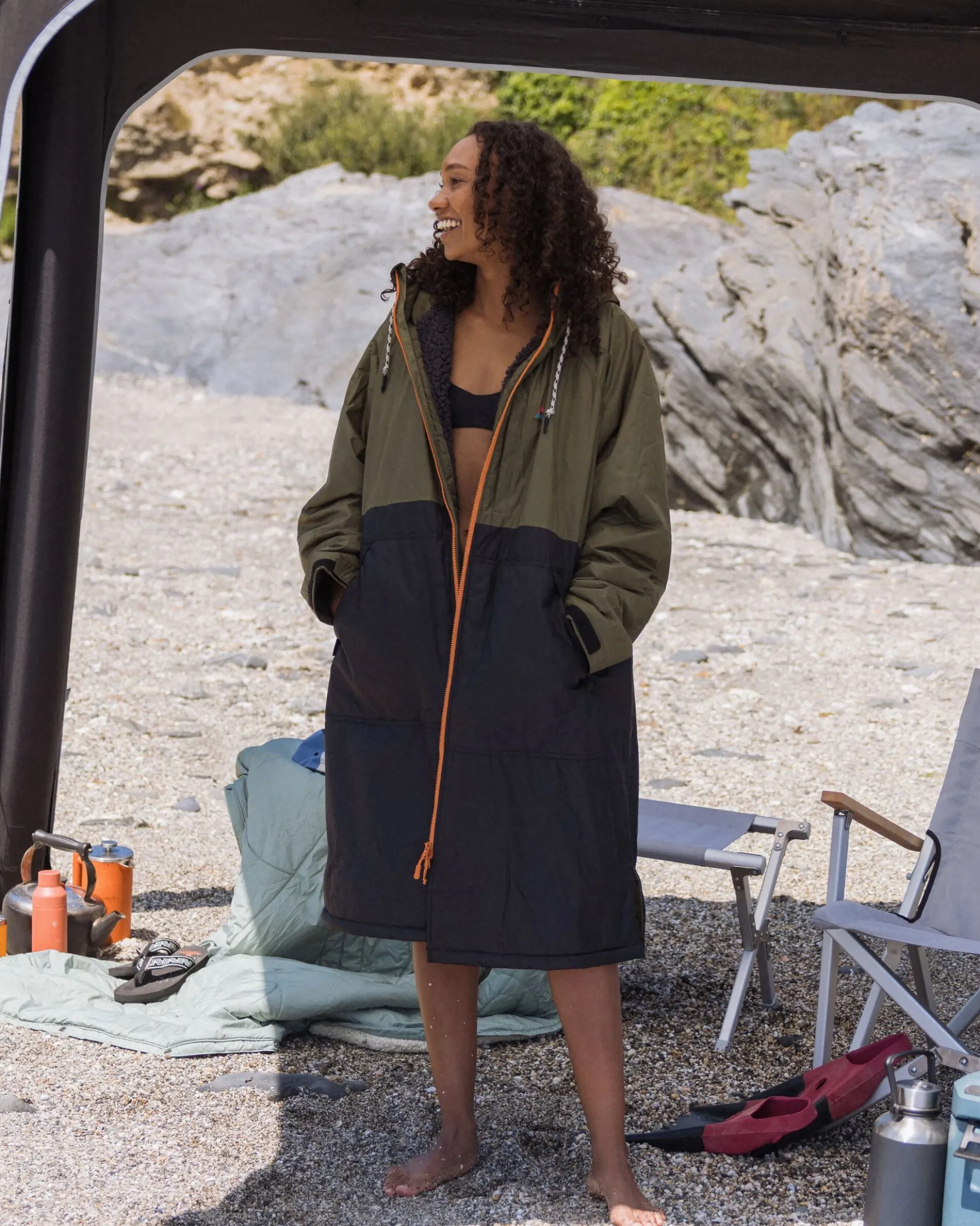 Waves Sherpa Lined Changing Robe