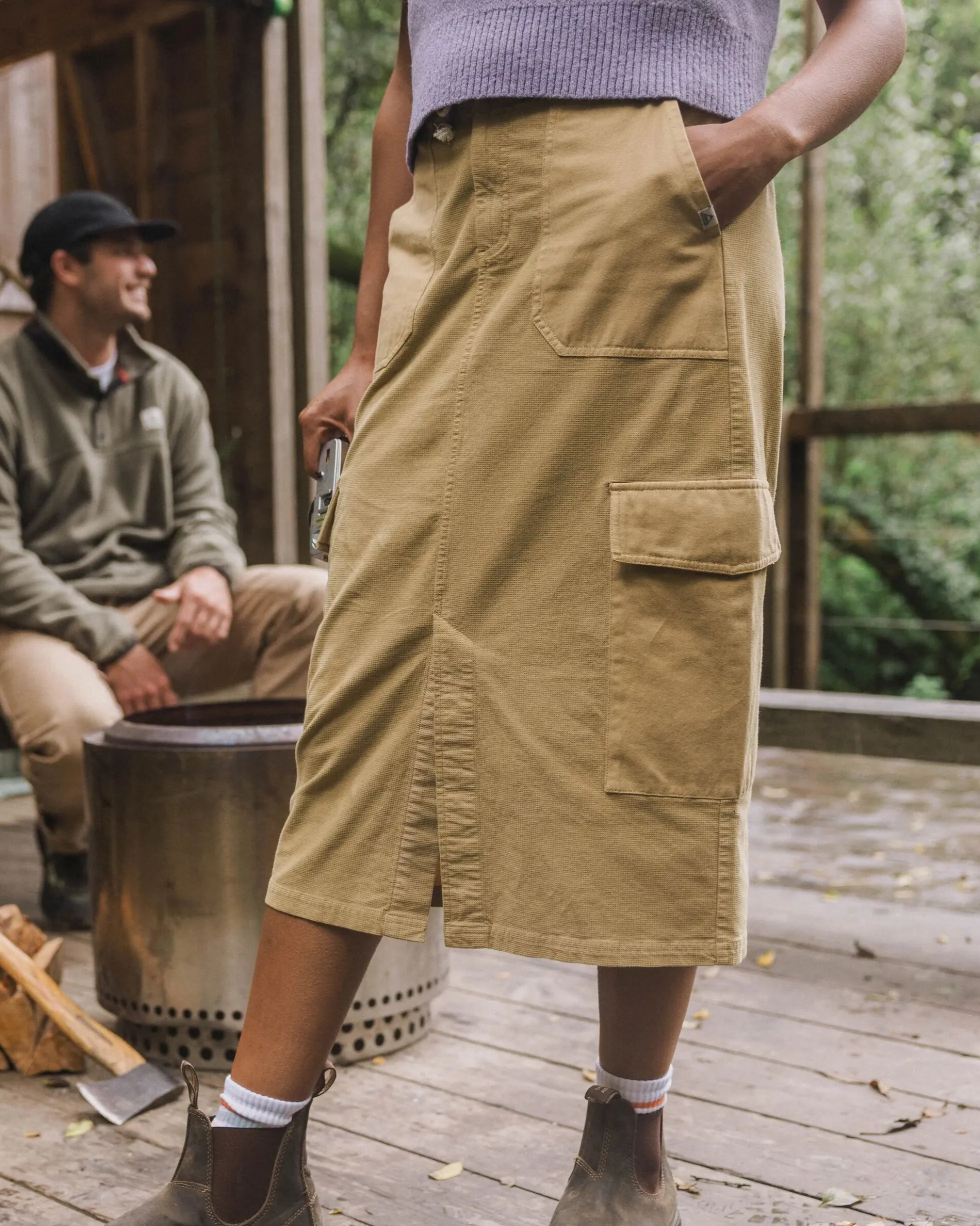 Women's Avian Cord Midi Skirt