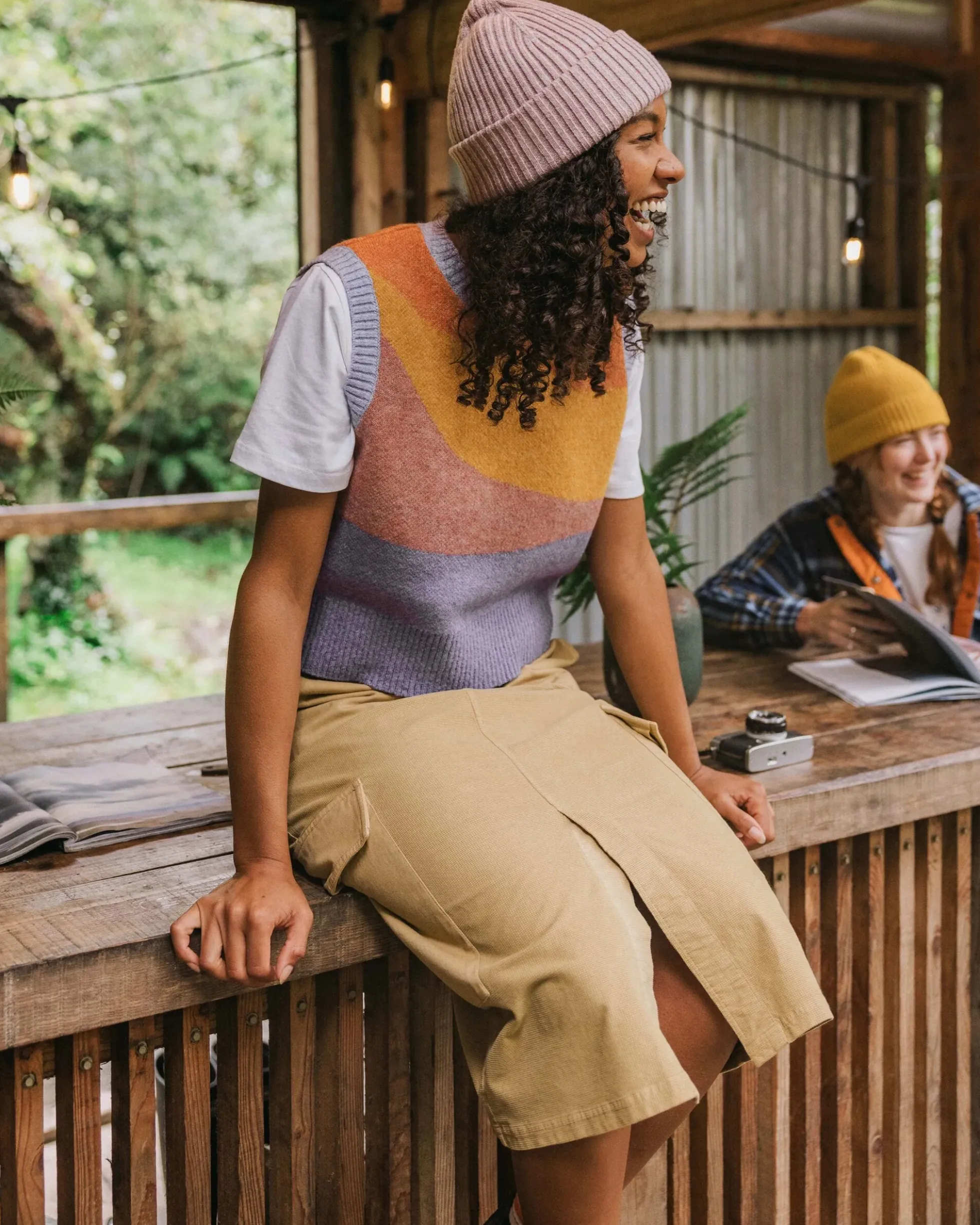Women's Avian Cord Midi Skirt