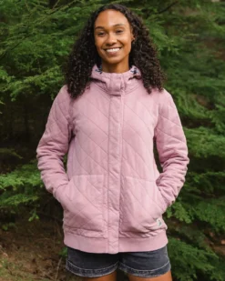Women's Clementine Quilted Popper Up Hoodie