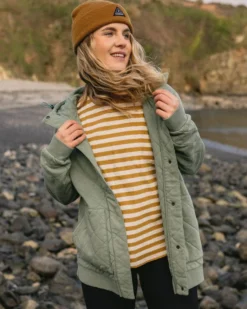 Women's Clementine Quilted Popper Up Hoodie