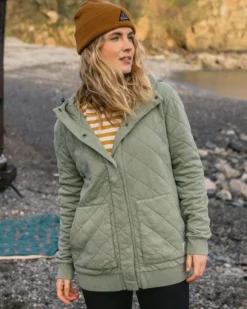 Women's Clementine Quilted Popper Up Hoodie