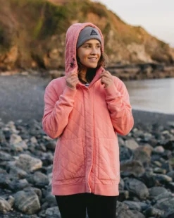 Women's Clementine Quilted Popper Up Hoodie