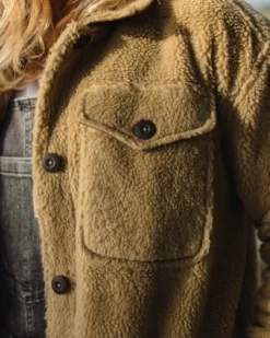 Women's Cloudy Deep-Pile Sherpa Fleece Shirt