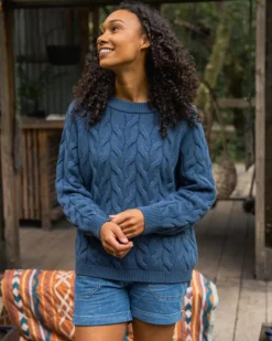Women's Comfort Stripe Organic Knitted Jumper