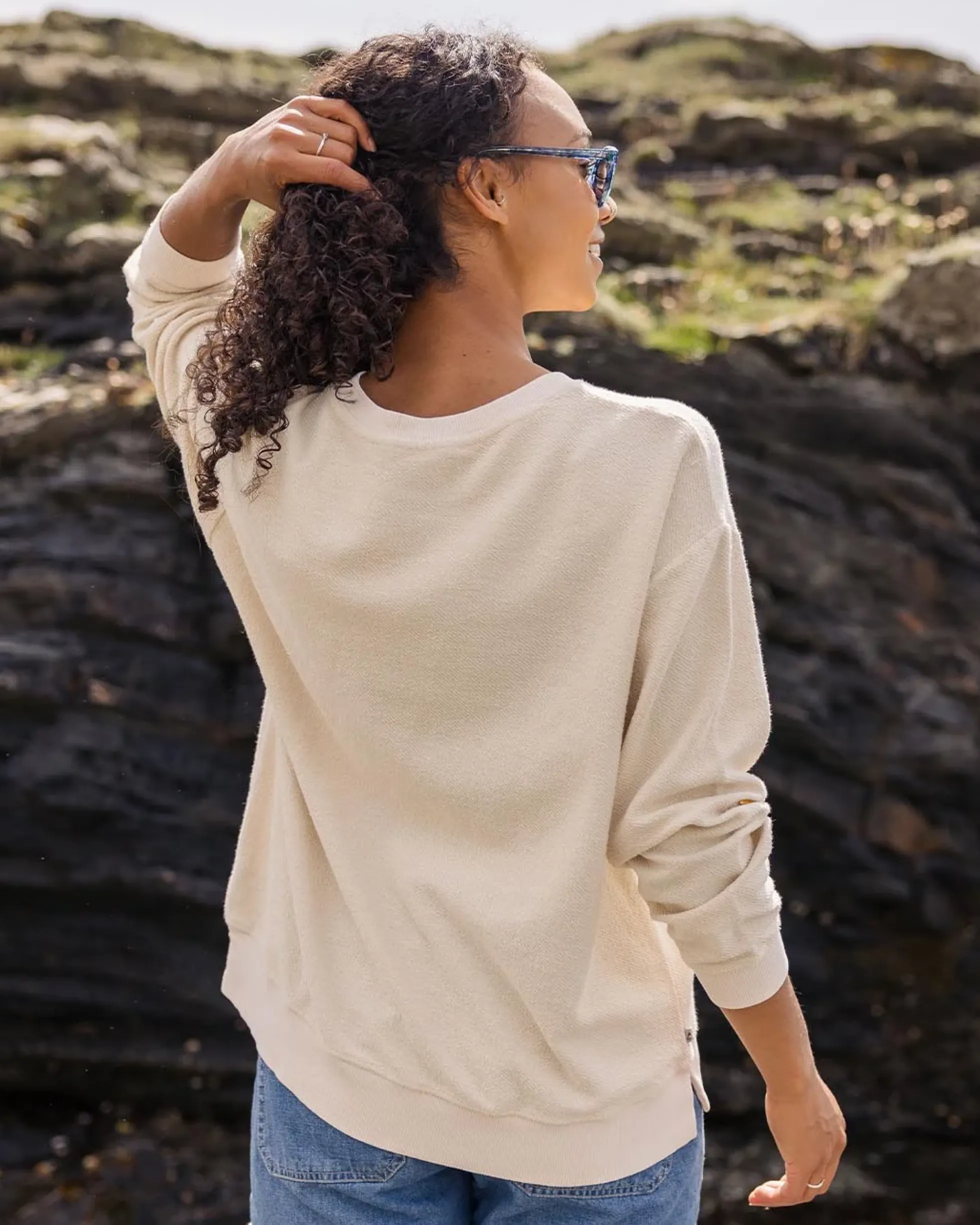 Women's Fauna Organic Cotton Textured Sweatshirt