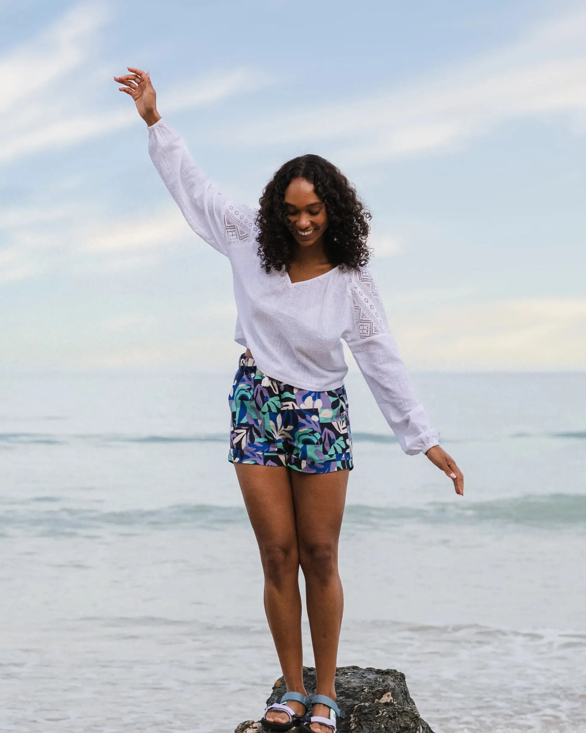 Women's Flurry LS Woven Top