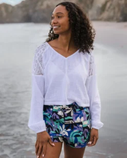 Women's Flurry LS Woven Top