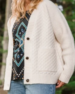 Women's Homey Knitted Cable Cardigan