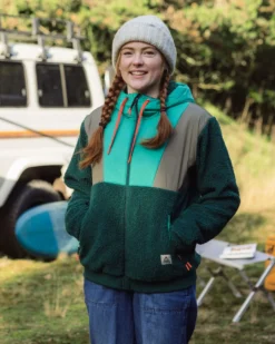 Women's Joy Full Zip Lined Hooded Sherpa Fleece